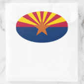 Flagge Arizona Ovaler Aufkleber (Tasche)