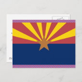 Flagge Arizona Postkarte (Vorne/Hinten)