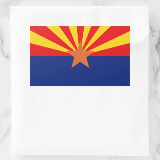 Flagge Arizona Rechteckiger Aufkleber (Tasche)