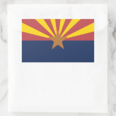 Flagge Arizona Rechteckiger Aufkleber (Tasche)