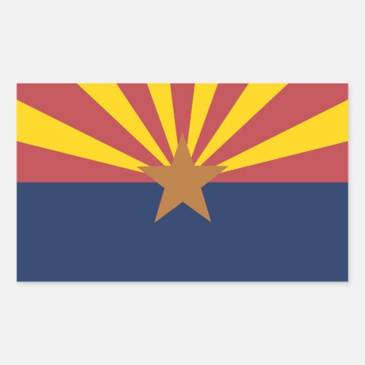 Flagge Arizona Rechteckiger Aufkleber (Vorderseite)