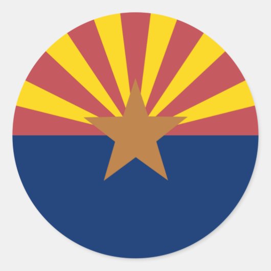 Flagge Arizona Runder Aufkleber (Vorderseite)