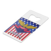 Flagge Arizona USA Geldbeutel Flaschenöffner (Rückseite Schrägansicht)