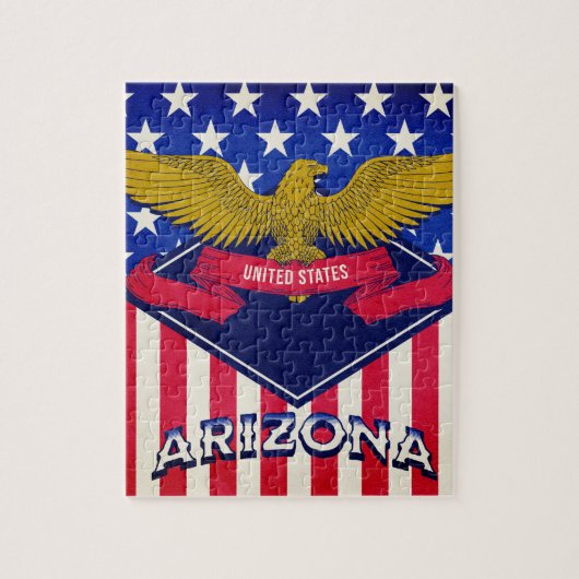 Flagge Arizona USA Puzzle (Vertikal)