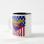 Flagge Arizona USA Zweifarbige Tasse (Vorderseite Links)