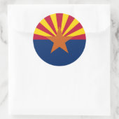 Flagge Arizonas, Flagge von Arizona Runder Aufkleber (Tasche)