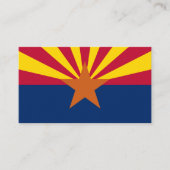 Flagge Arizonas, Flagge von Arizona Visitenkarte (Vorderseite)