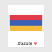 Flagge Armeniens Aufkleber (Blatt)
