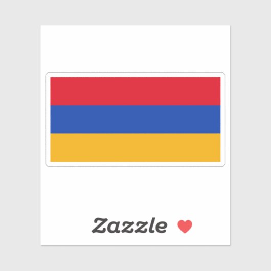 Flagge Armeniens Aufkleber (Blatt)