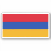 Flagge Armeniens Aufkleber (Vorderseite)