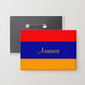 Flagge Armeniens Button (Vorderseite/Rückseite)