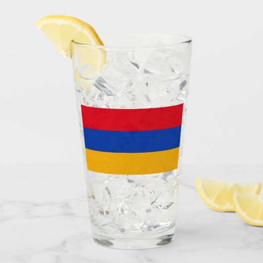 Flagge Armeniens Glas (Vorderseite Ice)