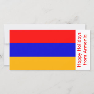 Flagge Armeniens, glücklicher Urlaub aus Armenien Feiertagskarte