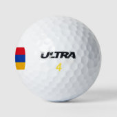 Flagge Armeniens Golfball (Logo)