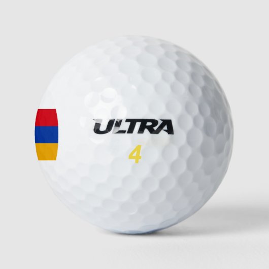 Flagge Armeniens Golfball (Logo)