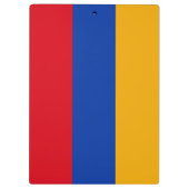 Flagge Armeniens Klemmbrett (Rückseite)
