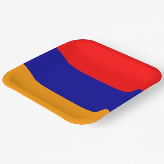Flagge Armeniens Pappteller (Gewinkelt)
