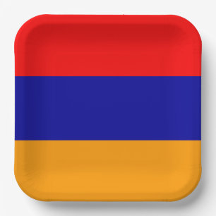 Flagge Armeniens Pappteller