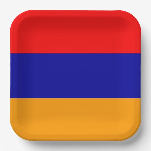 Flagge Armeniens Pappteller (Vorderseite)