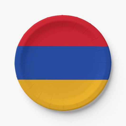 Flagge Armeniens Pappteller (Vorderseite)
