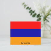 Flagge Armeniens Postkarte (Stehend Vorderseite)