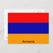 Flagge Armeniens Postkarte (Vorne/Hinten)