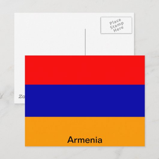 Flagge Armeniens Postkarte (Vorne/Hinten)
