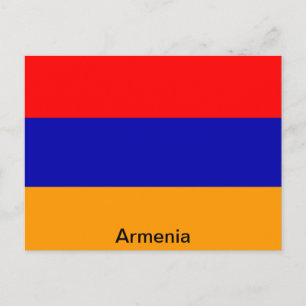 Flagge Armeniens Postkarte