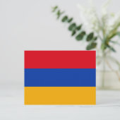 Flagge Armeniens Postkarte (Stehend Vorderseite)
