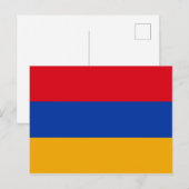 Flagge Armeniens Postkarte (Vorne/Hinten)