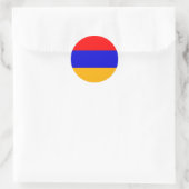 Flagge Armeniens Runder Aufkleber (Tasche)