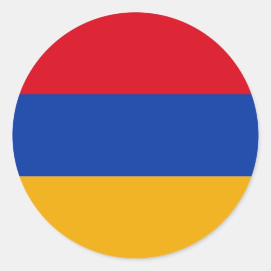 Flagge Armeniens Runder Aufkleber (Vorderseite)