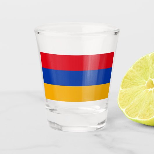 Flagge Armeniens Schnapsglas (Vorderseite)