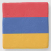 Flagge Armeniens Steinuntersetzer (Vorderseite)
