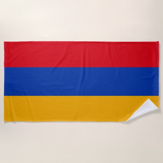 Flagge Armeniens Strandtuch (Vorderseite)
