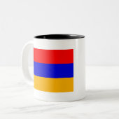 Flagge Armeniens Zweifarbige Tasse (Vorderseite Links)