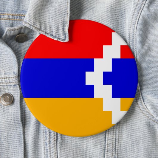 Flagge Artsakh (Berg-Karabach) Button (Beispiel)