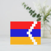 Flagge Artsakh (Berg-Karabach) Postkarte (Stehend Vorderseite)
