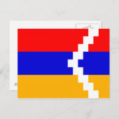 Flagge Artsakh (Berg-Karabach) Postkarte (Vorne/Hinten)
