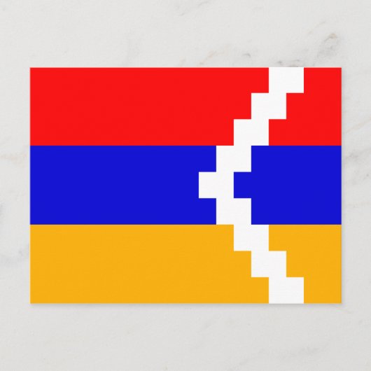 Flagge Artsakh (Berg-Karabach) Postkarte (Vorderseite)