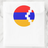 Flagge Artsakh (Berg-Karabach) Runder Aufkleber (Tasche)