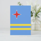 Flagge Arubas Dankeskarte (Stehend Vorderseite)
