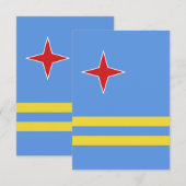 Flagge Arubas Dankeskarte (Vorne/Hinten)