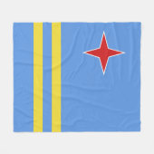 Flagge Arubas Fleecedecke (Vorderseite (Horizontal))