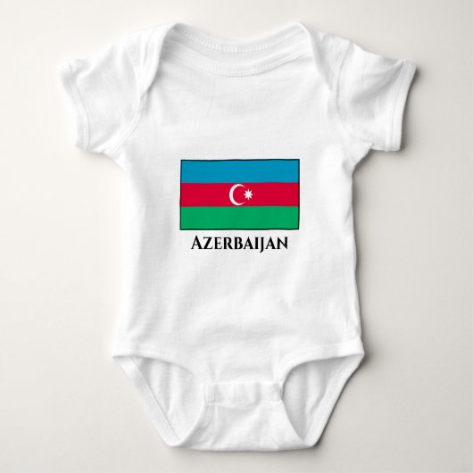 Flagge Aserbaidschans Baby Strampler (Vorderseite)