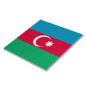 Flagge Aserbaidschans Blauer Roter Halbmond Fliese (Seite)