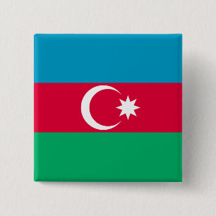 Flagge Aserbaidschans Button