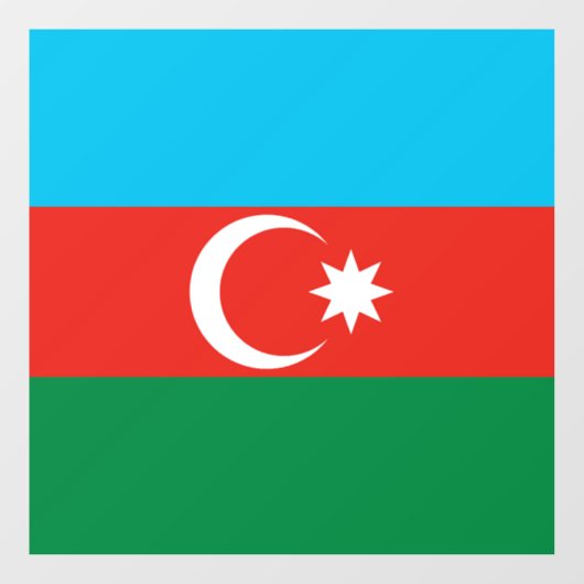 Flagge Aserbaidschans Fensteraufkleber (Blatt)