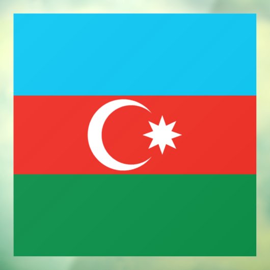 Flagge Aserbaidschans Fensteraufkleber (Blatt 3)