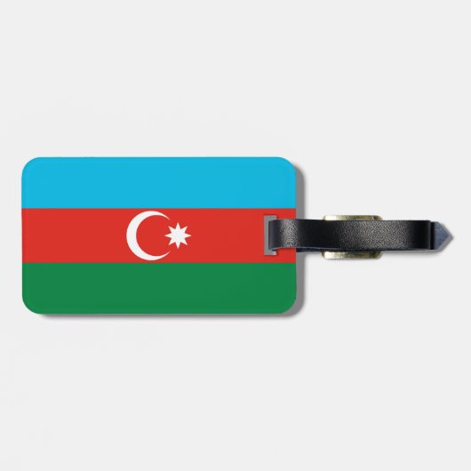 Flagge Aserbaidschans Gepäckanhänger (Rückseite horizontal)